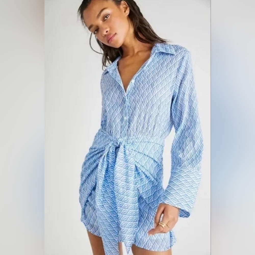 Free People Blue Mini Dress